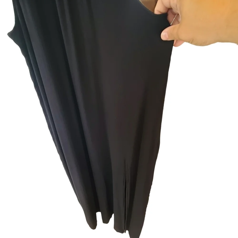 American Eagle Outfitters Long Maxi Dress with cutouts & slit size Medium Black - Picture 6 of 7